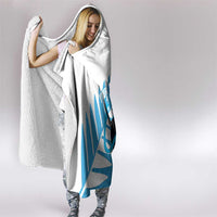 New Zealand Lawn Bowls Prostate Cancer Custom Hooded Blanket Aotearoa Maori Silver Fern Blue Ribbon - Polynesian Pride