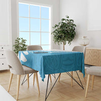 New Zealand Lawn Bowls Prostate Cancer Custom Tablecloth Aotearoa Maori Silver Fern Blue Ribbon - Polynesian Pride