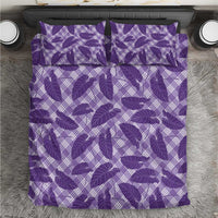 Purple Hawaii Kalo Palaka Motifs Bedding Set Hawaiian Taro Leaves Elegant Vibes LT14 Purple - Polynesian Pride