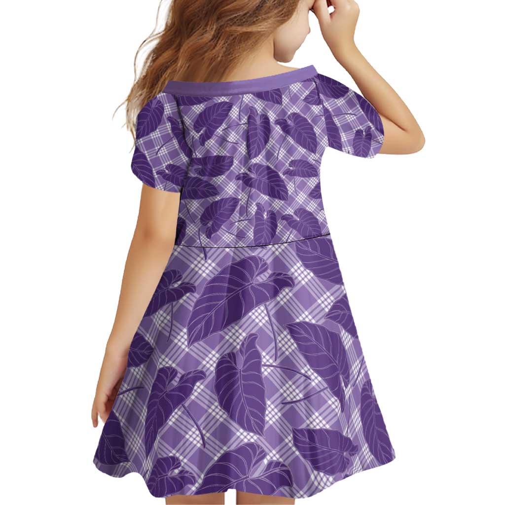 Purple Hawaii Kalo Palaka Motifs Family Matching Mermaid Dress and Hawaiian Shirt Hawaiian Taro Leaves Elegant Vibes LT14 - Polynesian Pride