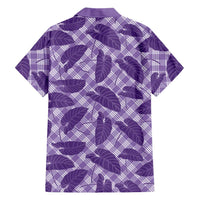 Purple Hawaii Kalo Palaka Motifs Family Matching Mermaid Dress and Hawaiian Shirt Hawaiian Taro Leaves Elegant Vibes LT14 - Polynesian Pride