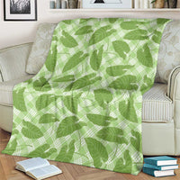 Green Hawaii Kalo Palaka Motifs Blanket Hawaiian Taro Leaves Elegant Vibes LT14 - Polynesian Pride