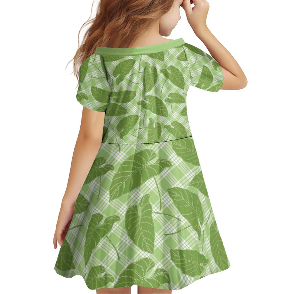 Green Hawaii Kalo Palaka Motifs Family Matching Off Shoulder Maxi Dress and Hawaiian Shirt Hawaiian Taro Leaves Elegant Vibes LT14 - Polynesian Pride