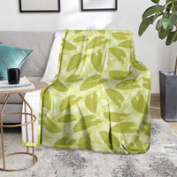 Lime Green Hawaii Kalo Palaka Motifs Blanket Hawaiian Taro Leaves Elegant Vibes LT14 - Polynesian Pride