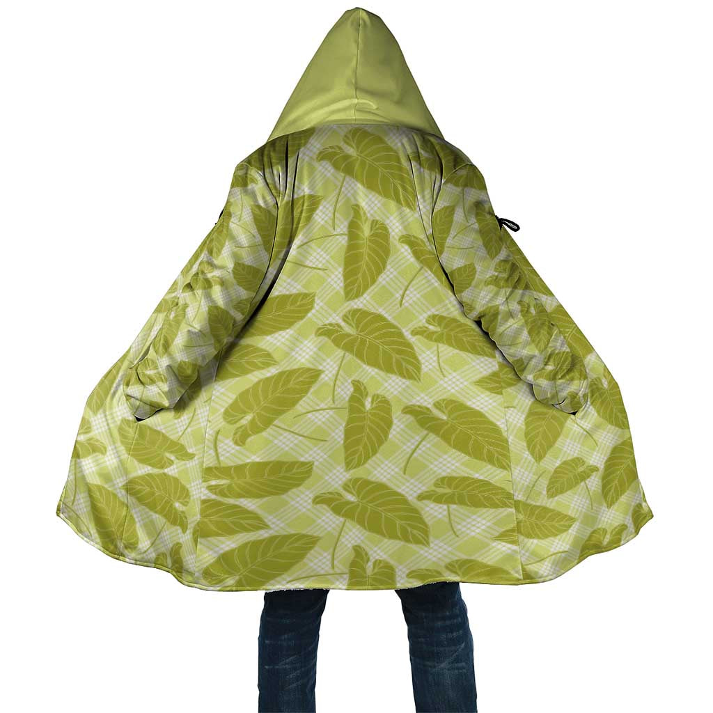 Lime Green Hawaii Kalo Palaka Motifs Cloak Hawaiian Taro Leaves Elegant Vibes LT14 Unisex Lime Green - Polynesian Pride