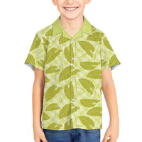Lime Green Hawaii Kalo Palaka Motifs Family Matching Summer Maxi Dress and Hawaiian Shirt Hawaiian Taro Leaves Elegant Vibes - Polynesian Pride