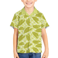 Lime Green Hawaii Kalo Palaka Motifs Hawaiian Shirt Hawaiian Taro Leaves Elegant Vibes - Polynesian Pride