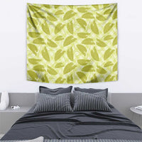 Lime Green Hawaii Kalo Palaka Motifs Tapestry Hawaiian Taro Leaves Elegant Vibes LT14 - Polynesian Pride