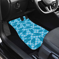 Blue Hawaii Kalo Palaka Motifs Car Mats Hawaiian Taro Leaves Elegant Vibes LT14 - Polynesian Pride