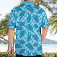Blue Hawaii Kalo Palaka Motifs Hawaiian Shirt Hawaiian Taro Leaves Elegant Vibes - Polynesian Pride