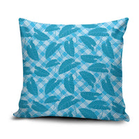 Blue Hawaii Kalo Palaka Motifs Pillow Cover Hawaiian Taro Leaves Elegant Vibes LT14 Blue - Polynesian Pride