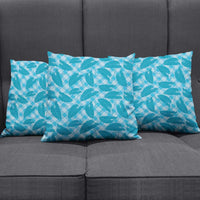 Blue Hawaii Kalo Palaka Motifs Pillow Cover Hawaiian Taro Leaves Elegant Vibes LT14 - Polynesian Pride