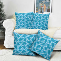 Blue Hawaii Kalo Palaka Motifs Pillow Cover Hawaiian Taro Leaves Elegant Vibes LT14 - Polynesian Pride
