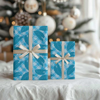 Blue Hawaii Kalo Palaka Motifs Wrapping Paper Hawaiian Taro Leaves Elegant Vibes LT14 - Polynesian Pride