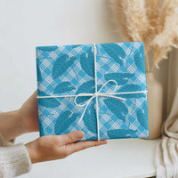 Blue Hawaii Kalo Palaka Motifs Wrapping Paper Hawaiian Taro Leaves Elegant Vibes LT14 - Polynesian Pride