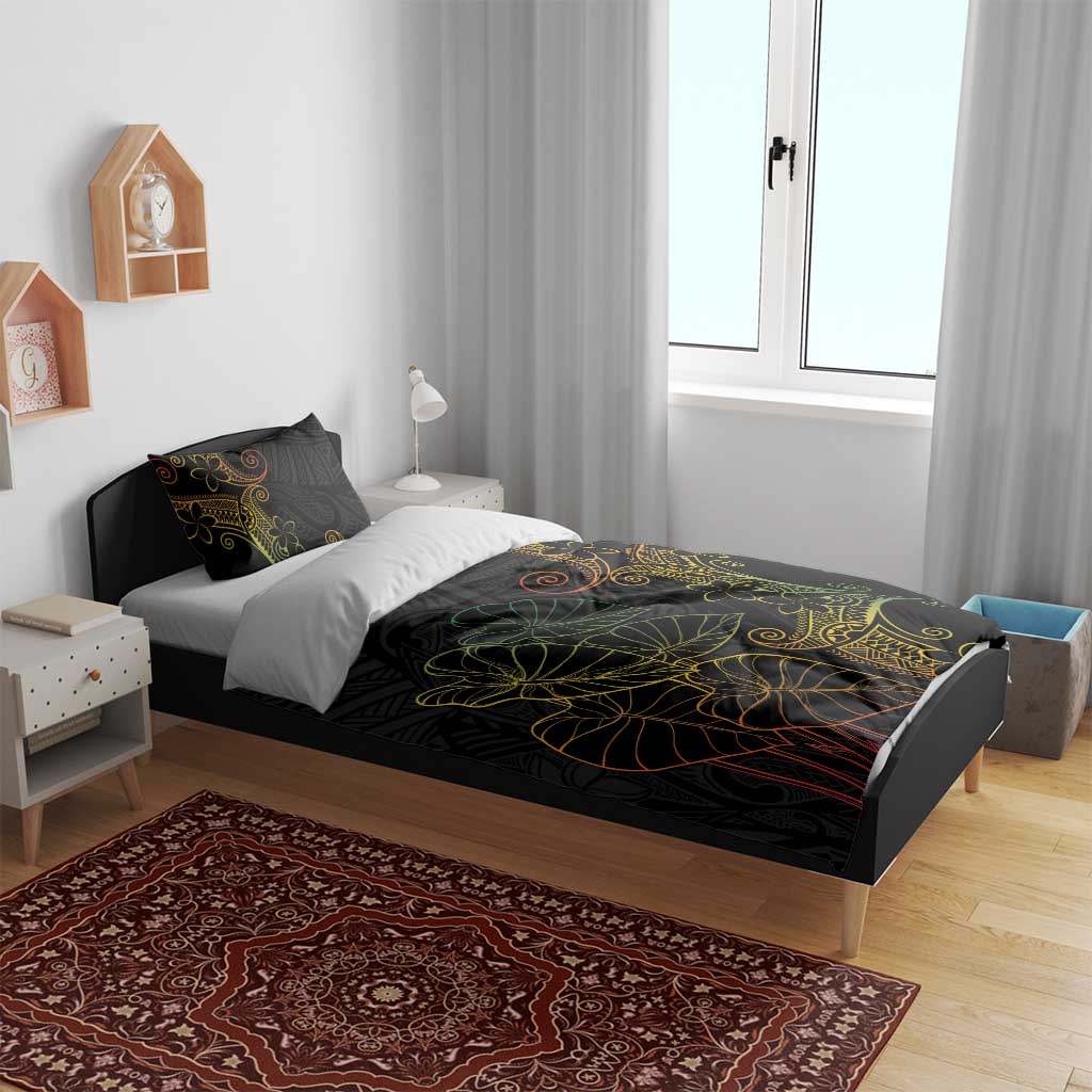 Aloha Hawaii Kalo Bedding Set Reggae Taro Polynesian Pattern - Polynesian Pride