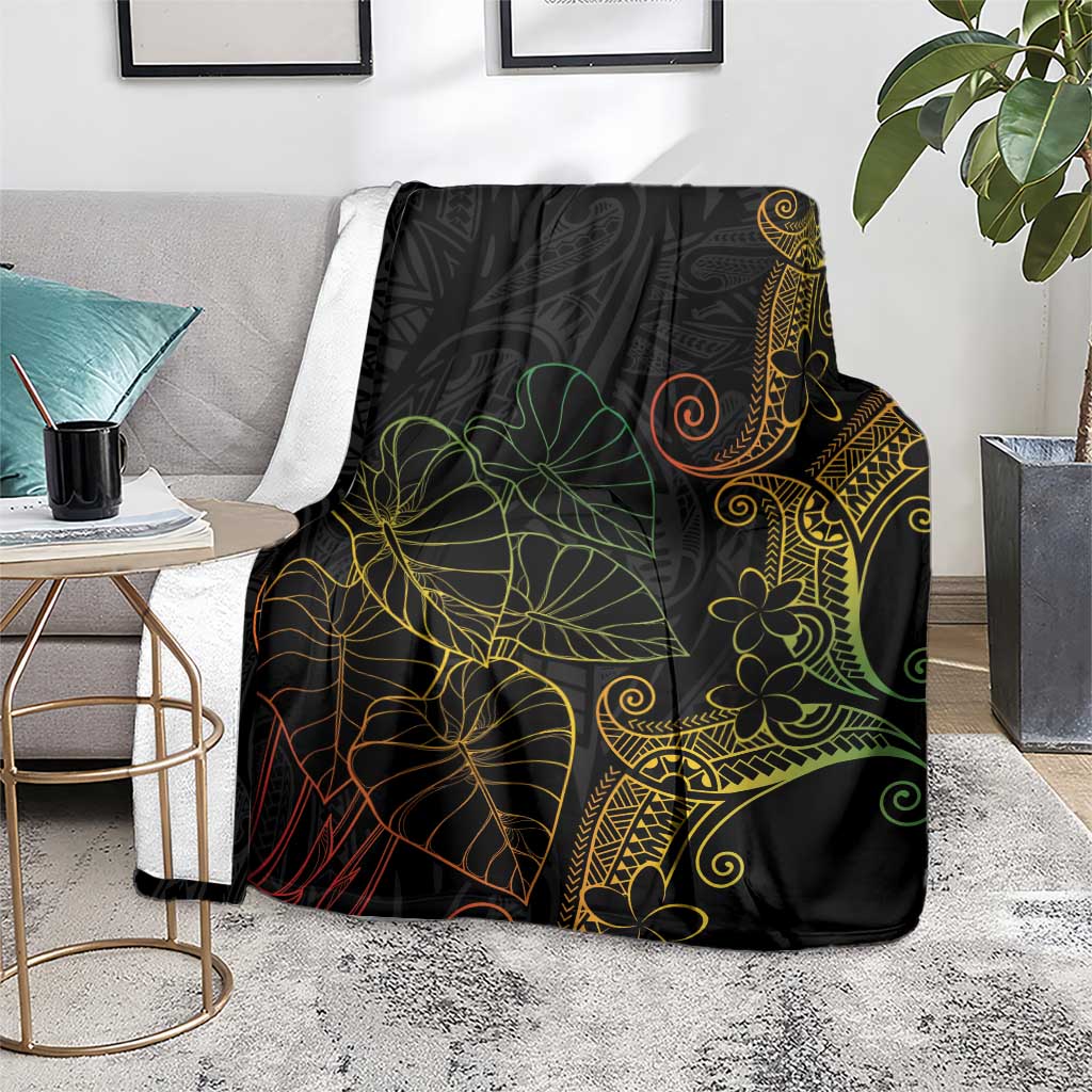 Aloha Hawaii Kalo Blanket Reggae Taro Polynesian Pattern - Polynesian Pride