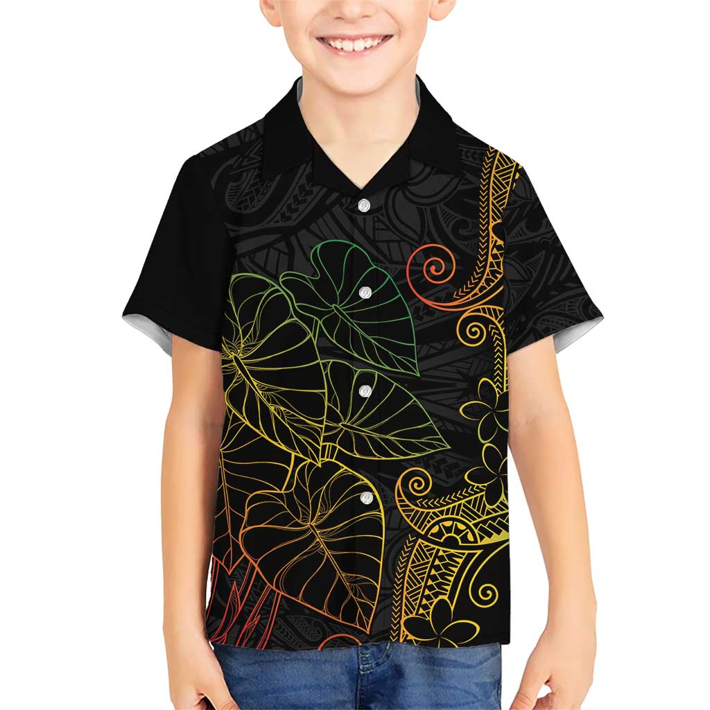 Aloha Hawaii Kalo Family Matching Mermaid Dress and Hawaiian Shirt Reggae Taro Polynesian Pattern - Polynesian Pride