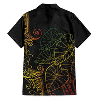 Aloha Hawaii Kalo Family Matching Off Shoulder Maxi Dress and Hawaiian Shirt Reggae Taro Polynesian Pattern - Polynesian Pride