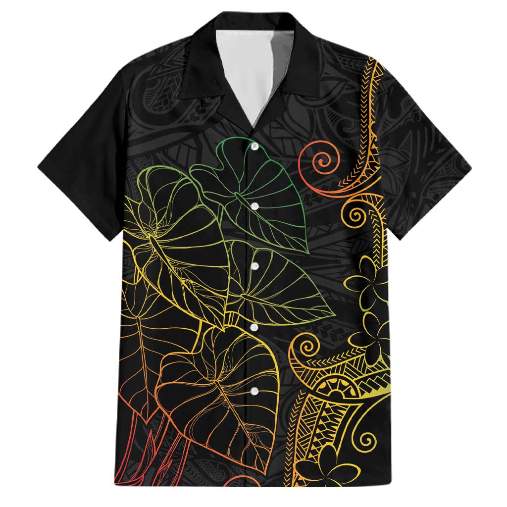 Aloha Hawaii Kalo Family Matching Puletasi and Hawaiian Shirt Reggae Taro Polynesian Pattern - Polynesian Pride