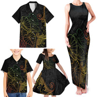 Aloha Hawaii Kalo Family Matching Tank Maxi Dress and Hawaiian Shirt Reggae Taro Polynesian Pattern - Polynesian Pride