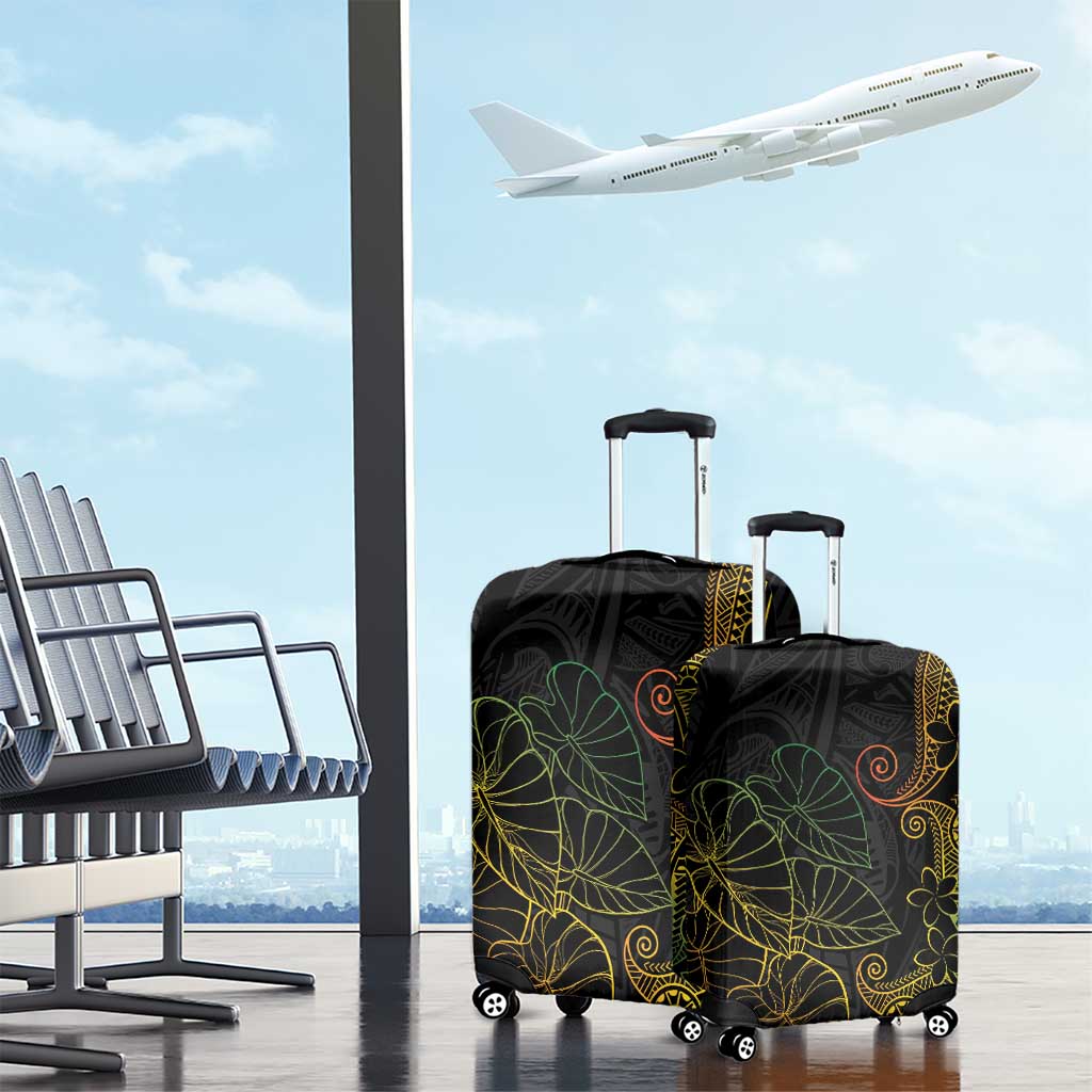 Aloha Hawaii Kalo Luggage Cover Reggae Taro Polynesian Pattern - Polynesian Pride
