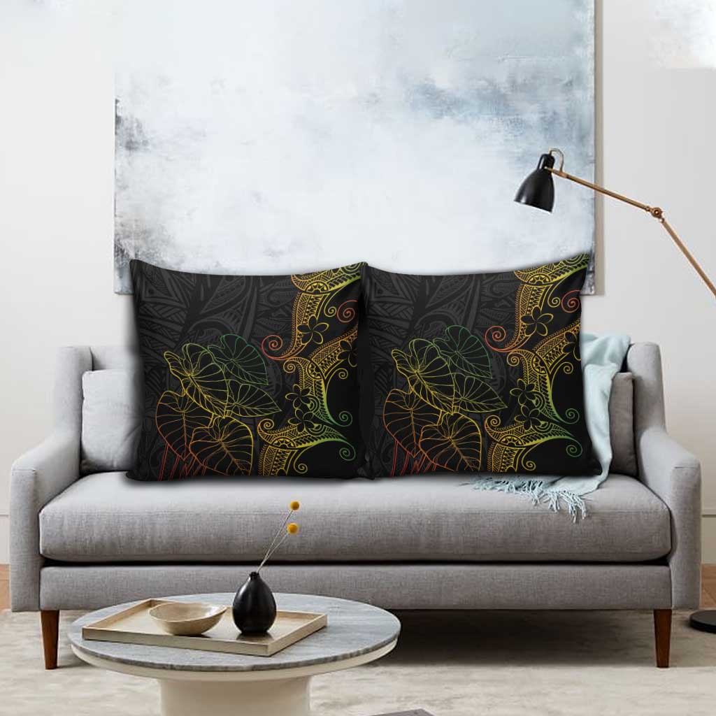 Aloha Hawaii Kalo Pillow Cover Reggae Taro Polynesian Pattern - Polynesian Pride