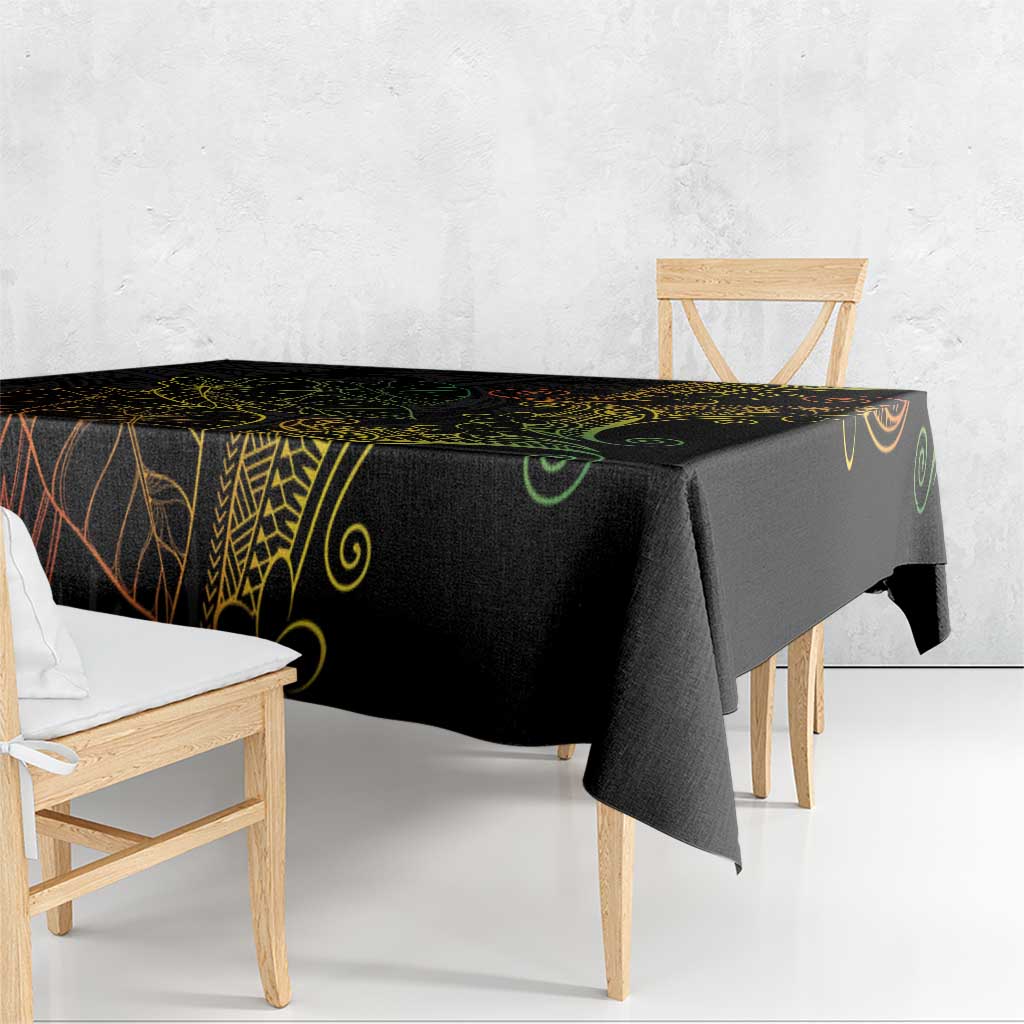 Aloha Hawaii Kalo Tablecloth Reggae Taro Polynesian Pattern - Polynesian Pride