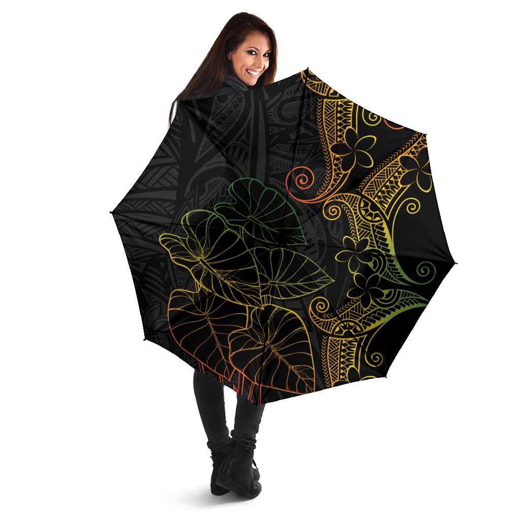 Aloha Hawaii Kalo Umbrella Reggae Taro Polynesian Pattern - Polynesian Pride