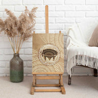 Tonga Skink Kava Bowl Canvas Wall Art Vintage Tongan Ngatu Pattern