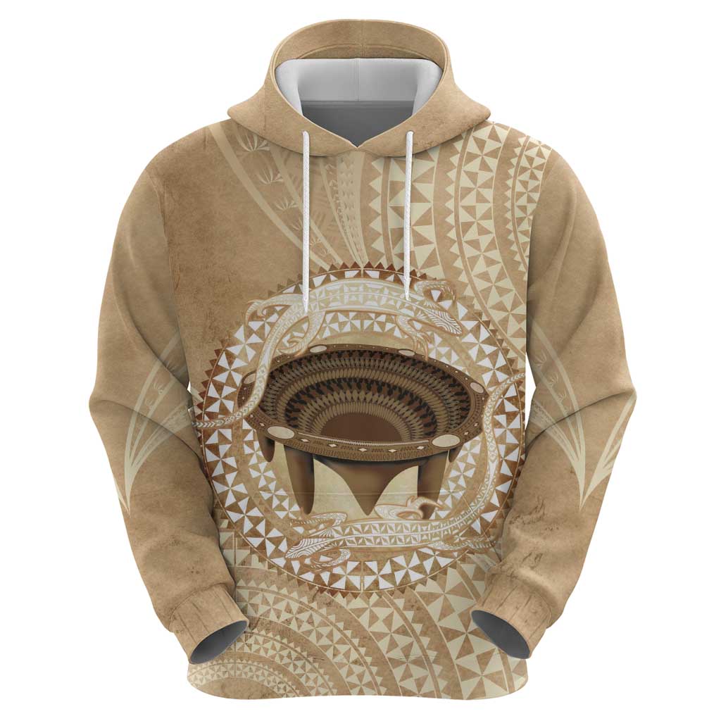 Tonga Skink Kava Bowl Hoodie Vintage Tongan Ngatu Pattern LT14 - Polynesian Pride