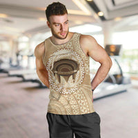 Tonga Skink Kava Bowl Men Tank Top Vintage Tongan Ngatu Pattern