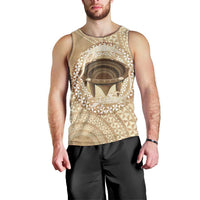 Tonga Skink Kava Bowl Men Tank Top Vintage Tongan Ngatu Pattern