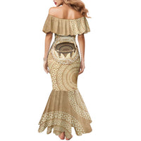 Tonga Skink Kava Bowl Mermaid Dress Vintage Tongan Ngatu Pattern LT14 - Polynesian Pride