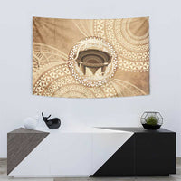 Tonga Skink Kava Bowl Tapestry Vintage Tongan Ngatu Pattern