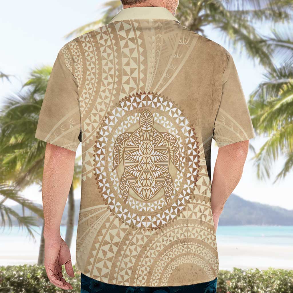 Tonga Ngatu Turtle Hawaiian Shirt Vintage Tongan Tapa Cloth LT14 - Polynesian Pride