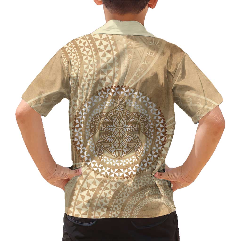 Tonga Ngatu Turtle Hawaiian Shirt Vintage Tongan Tapa Cloth LT14 - Polynesian Pride