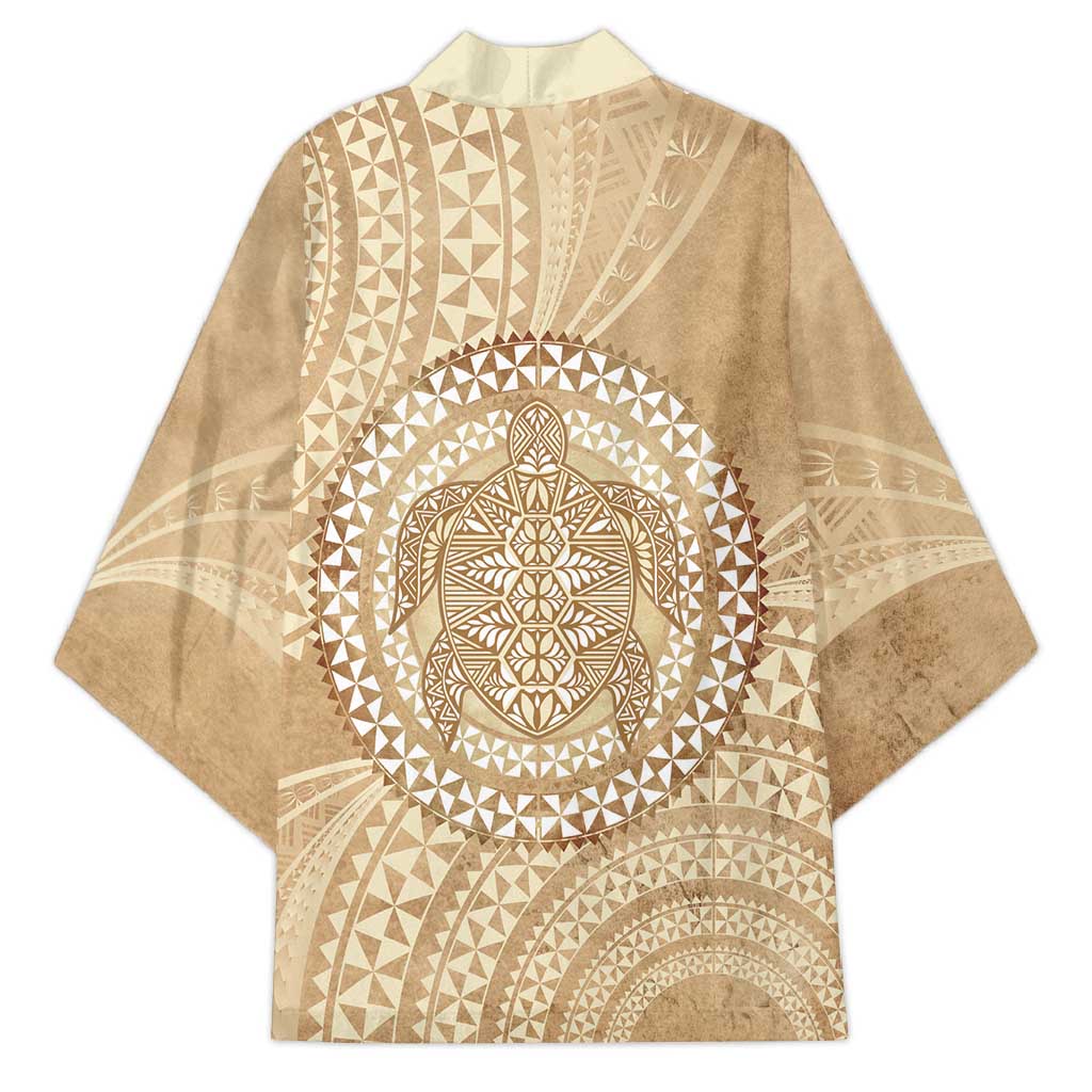 Tonga Ngatu Turtle Kimono Vintage Tongan Tapa Cloth