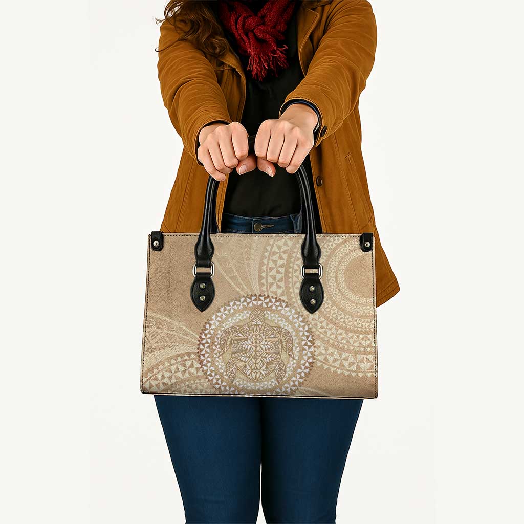Tonga Ngatu Turtle Leather Bag Vintage Tongan Tapa Cloth