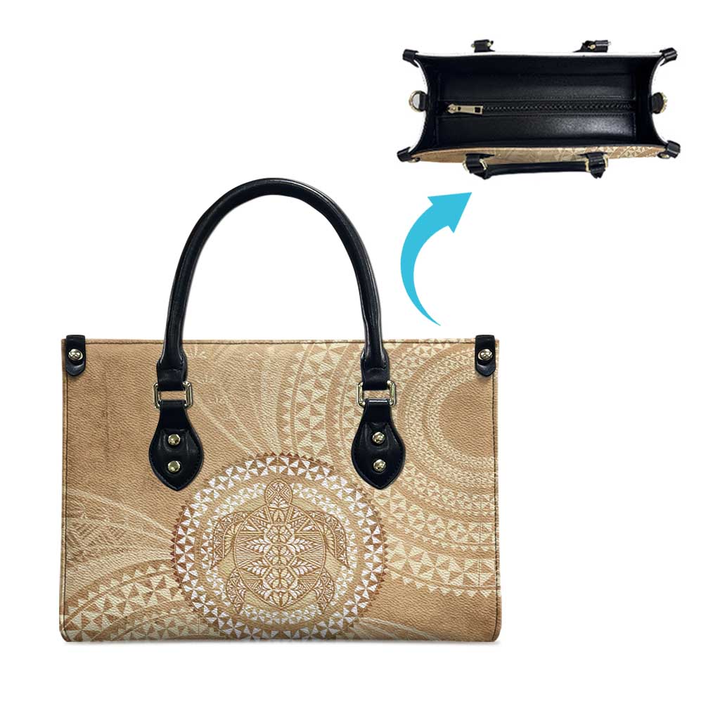 Tonga Ngatu Turtle Leather Bag Vintage Tongan Tapa Cloth