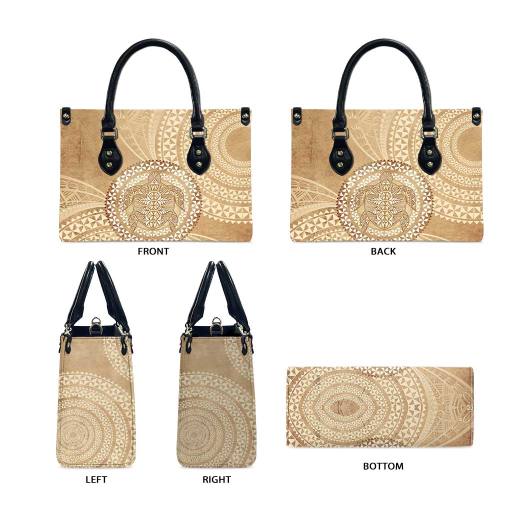 Tonga Ngatu Turtle Leather Bag Vintage Tongan Tapa Cloth