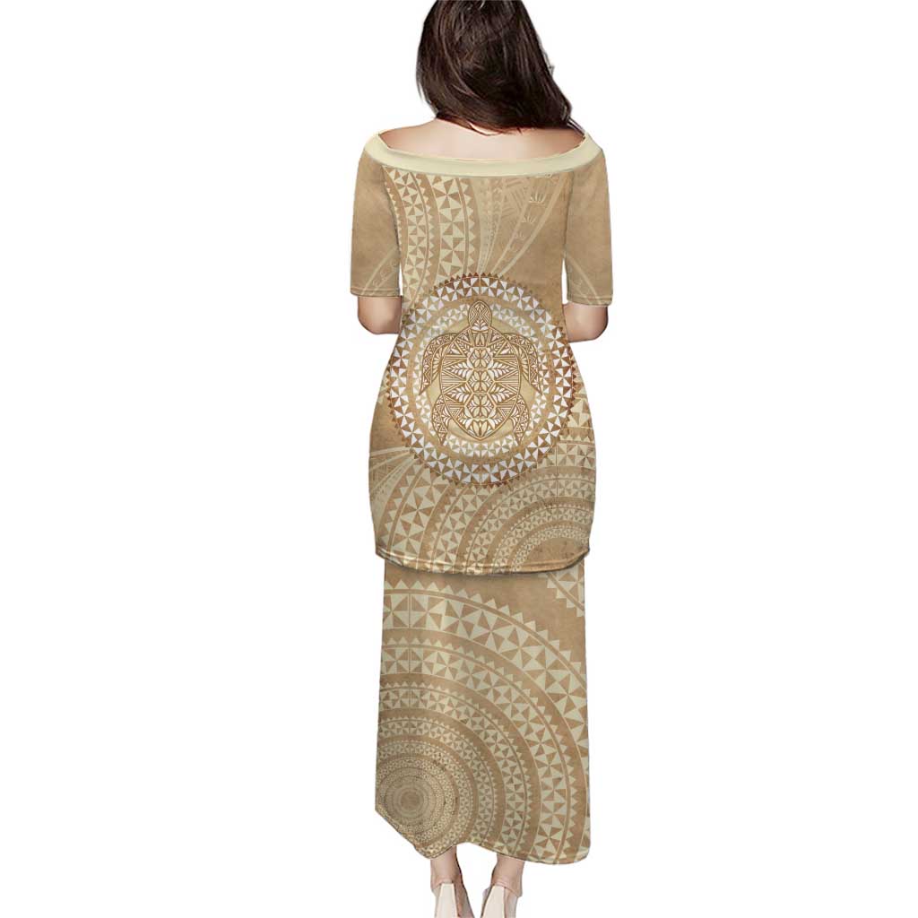 Tonga Ngatu Turtle Puletasi Vintage Tongan Tapa Cloth