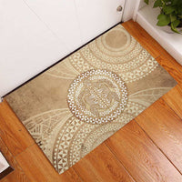Tonga Ngatu Turtle Rubber Doormat Vintage Tongan Tapa Cloth