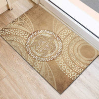 Tonga Ngatu Turtle Rubber Doormat Vintage Tongan Tapa Cloth