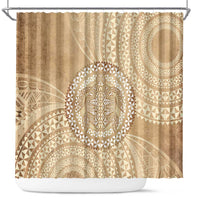Tonga Ngatu Turtle Shower Curtain Vintage Tongan Tapa Cloth