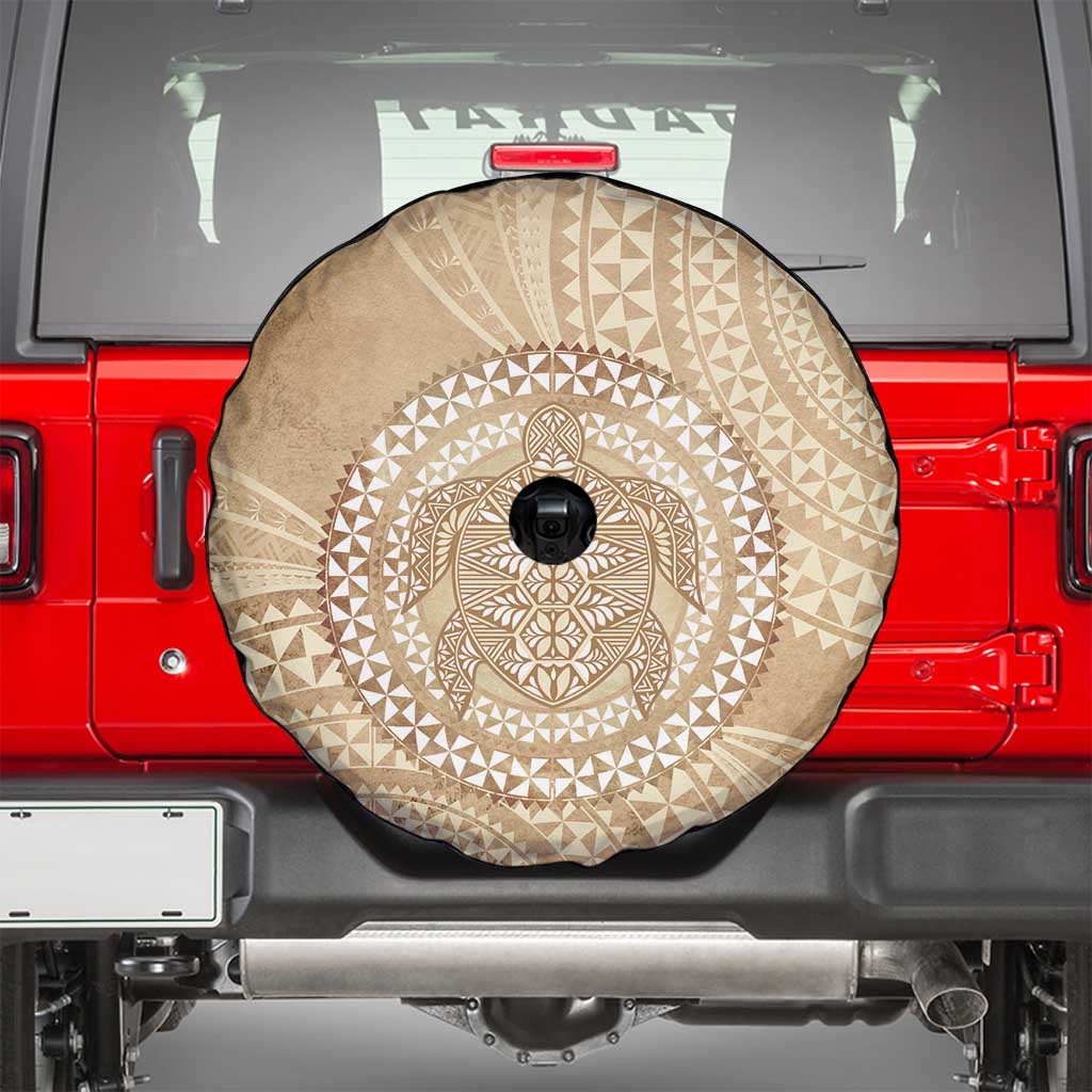 Tonga Ngatu Turtle Spare Tire Cover Vintage Tongan Tapa Cloth LT14 - Polynesian Pride