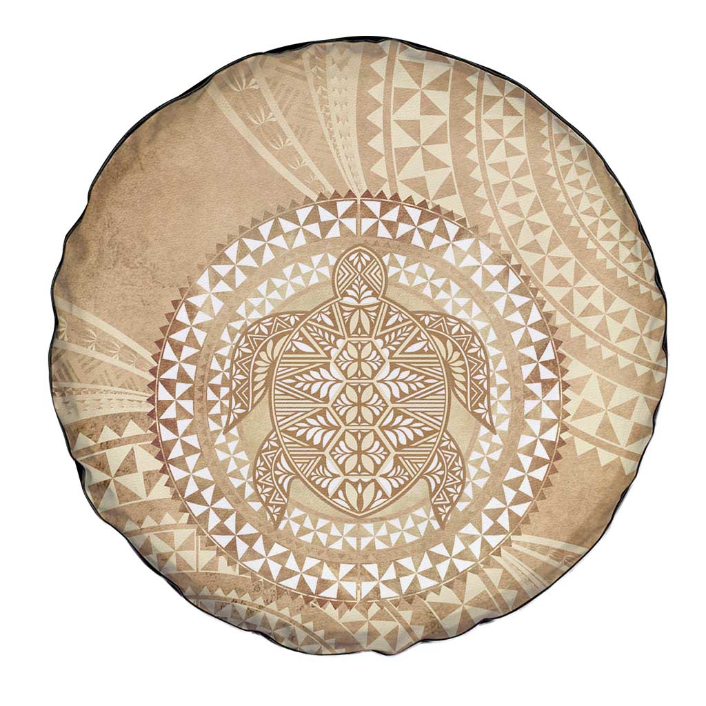 Tonga Ngatu Turtle Spare Tire Cover Vintage Tongan Tapa Cloth LT14 - Polynesian Pride