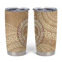 Tonga Ngatu Turtle Tumbler Cup Vintage Tongan Tapa Cloth