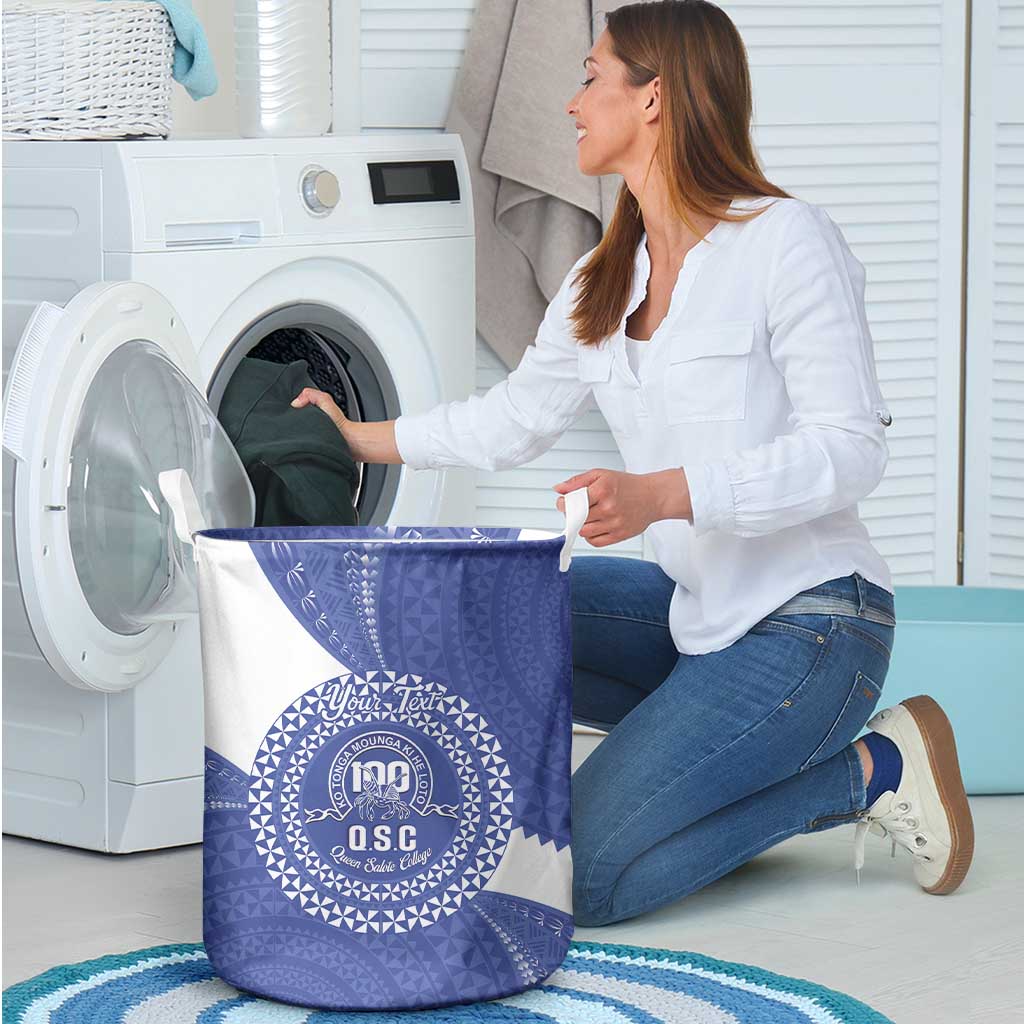 Queen Salote College 100th Anniversary Personalized Laundry Basket Est 1926 Kolisi Fefine Tongan Ngatu Pattern