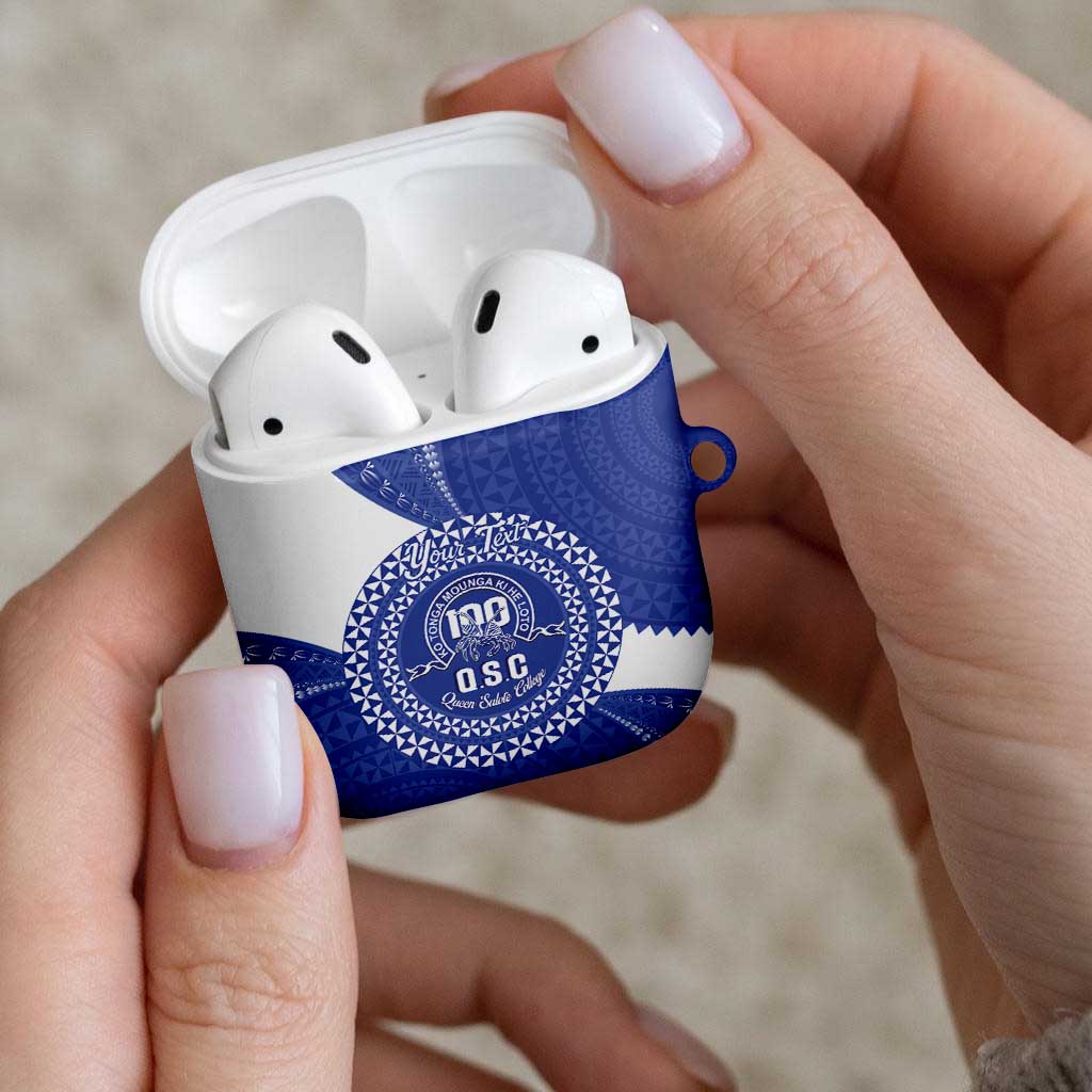 Queen Salote College 100th Anniversary Personalized AirPods Case Est 1926 Kolisi Fefine Tongan Ngatu Pattern LT14 - Polynesian Pride